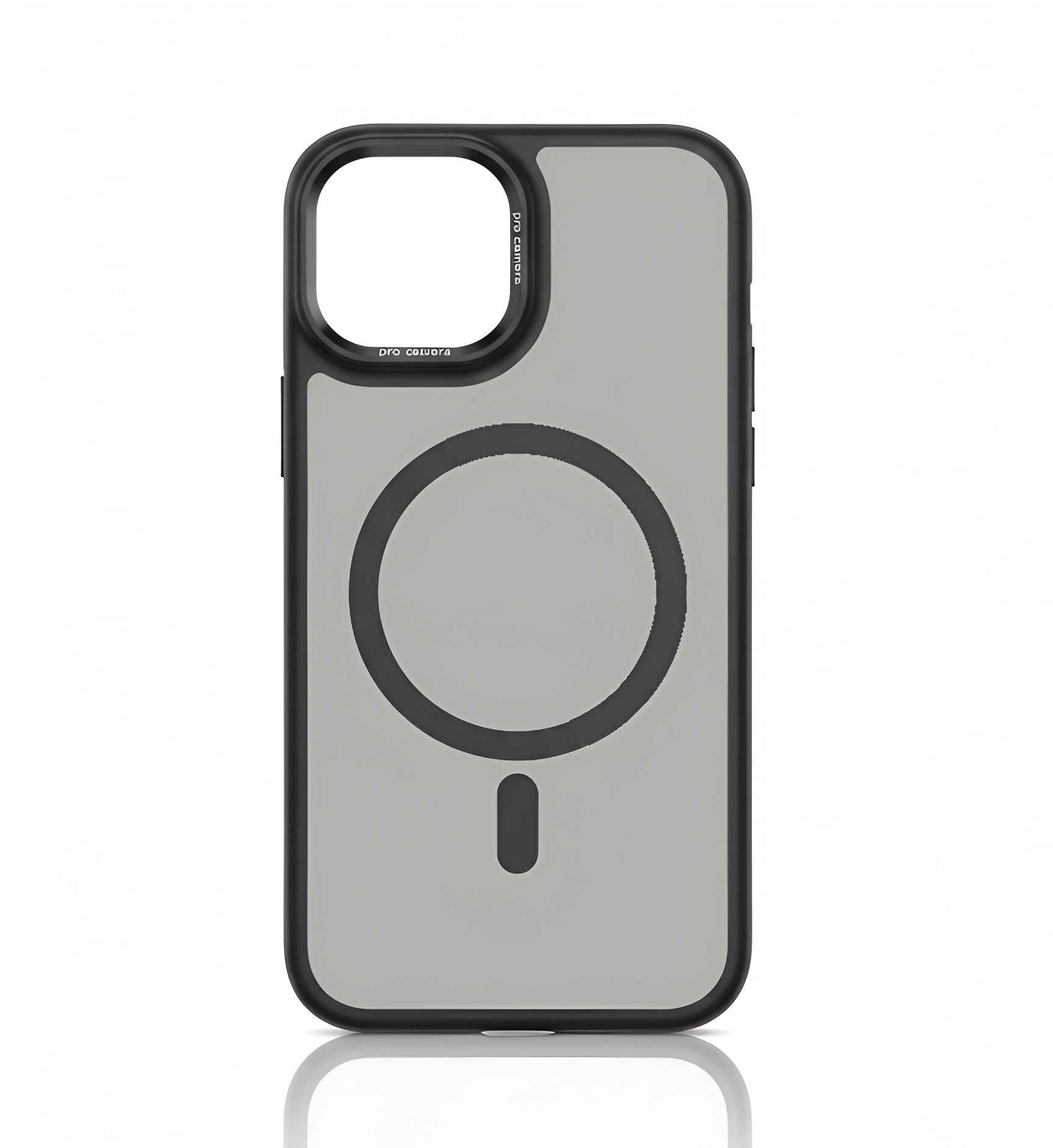 Case transparent noir avec MagSafe pour iPhone 13, 14