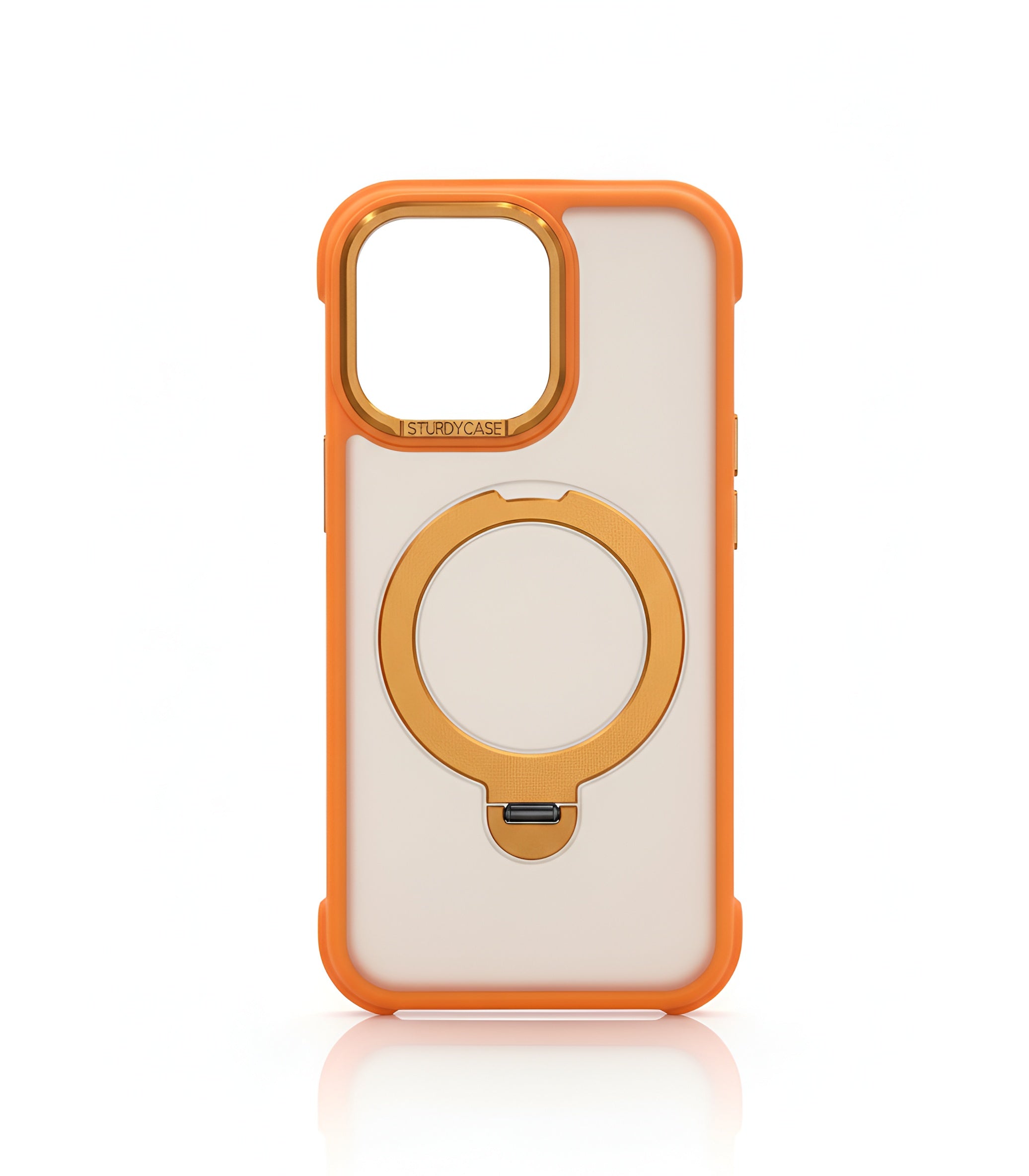 Case transparent matte avec stand et MagSafe pour iPhone