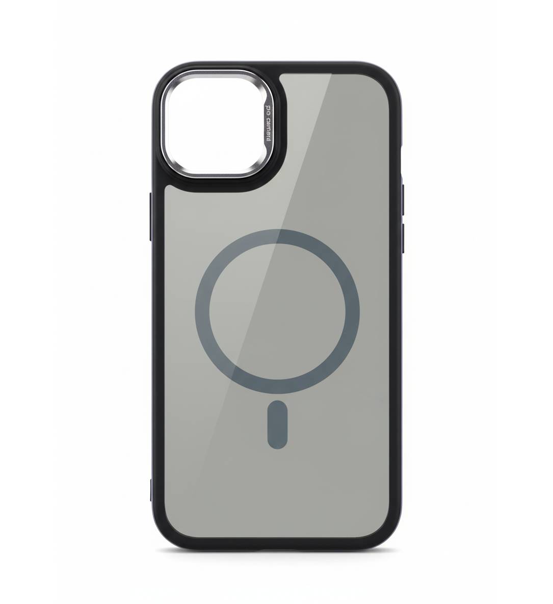 Case transparent noir avec MagSafe pour iPhone 14 Plus, 15 Plus