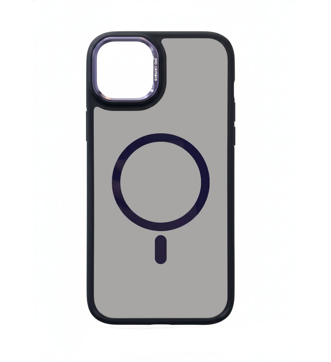 Case transparent noir avec MagSafe pour iPhone 14 Plus, 15 Plus