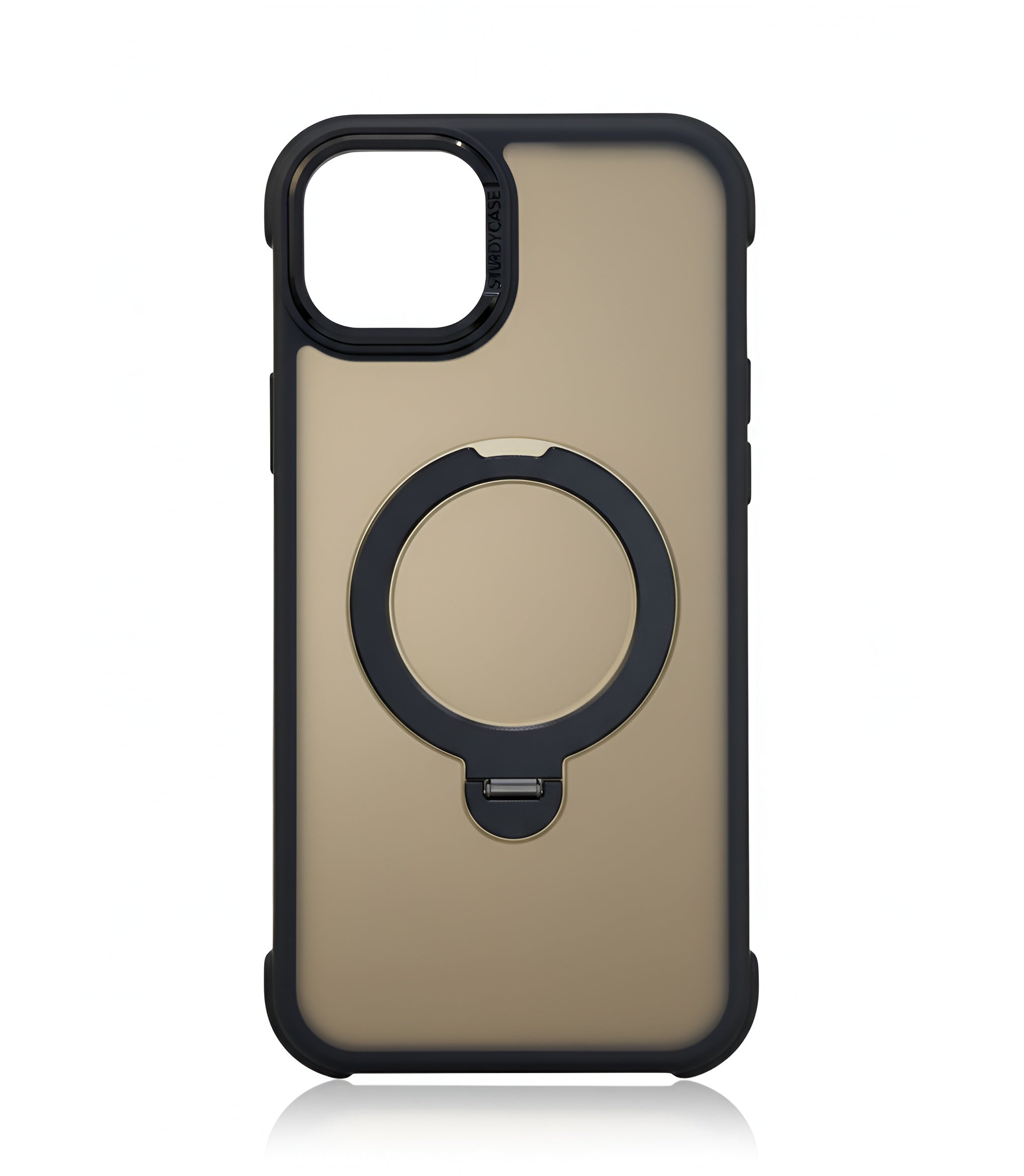 Case transparent matte avec stand et MagSafe pour iPhone