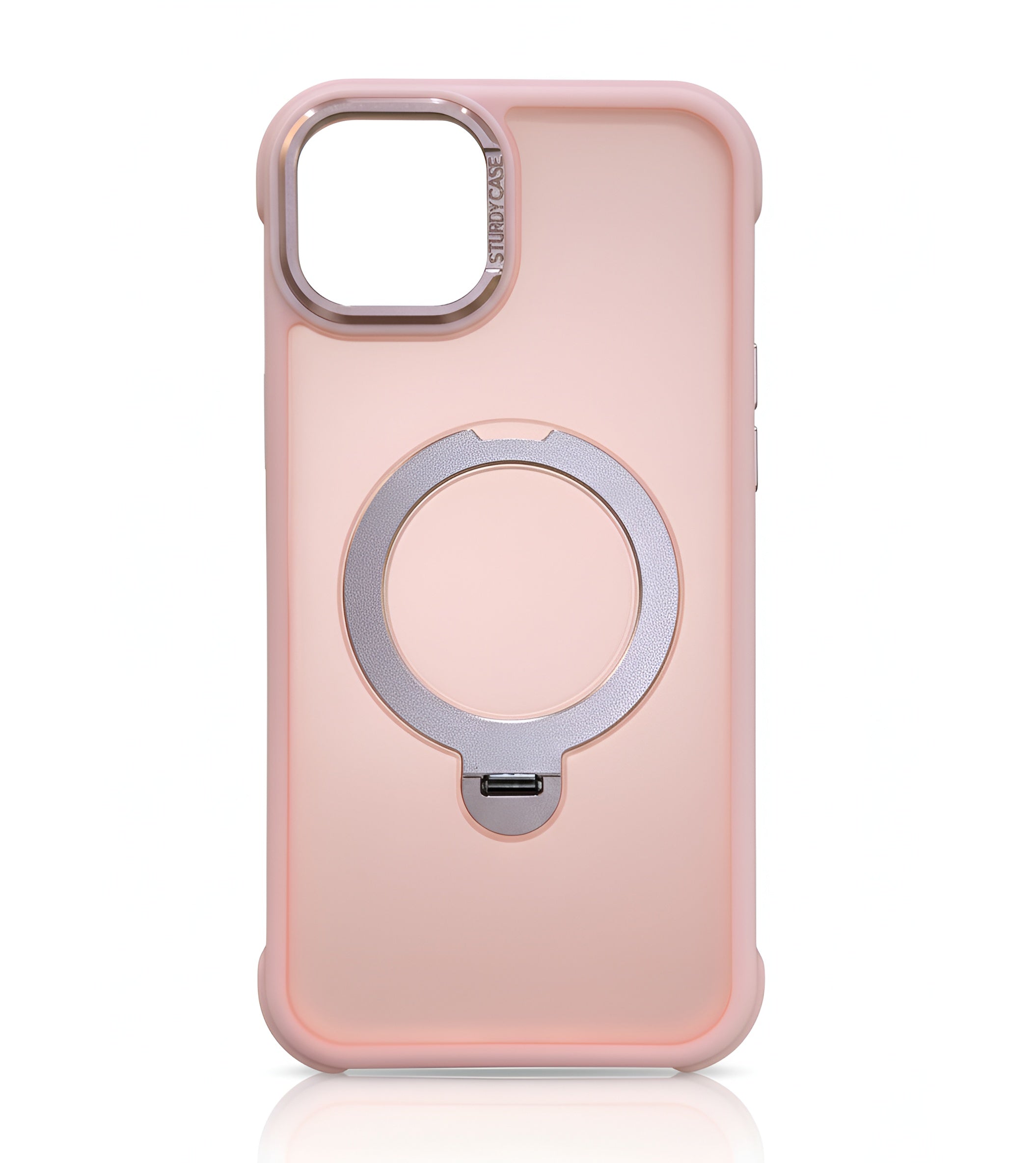 Case transparent matte avec stand et MagSafe pour iPhone