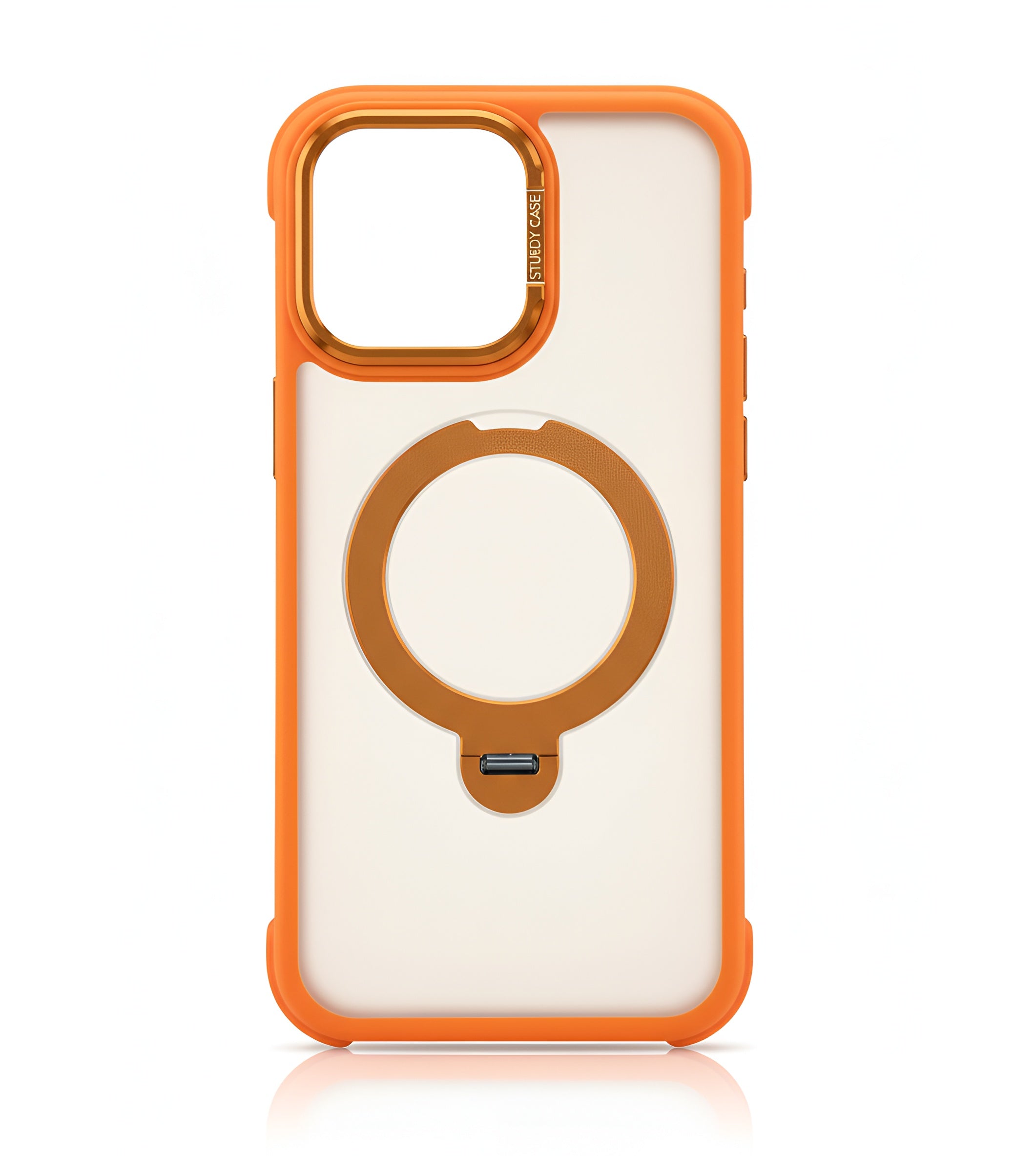 Case transparent matte avec stand et MagSafe pour iPhone