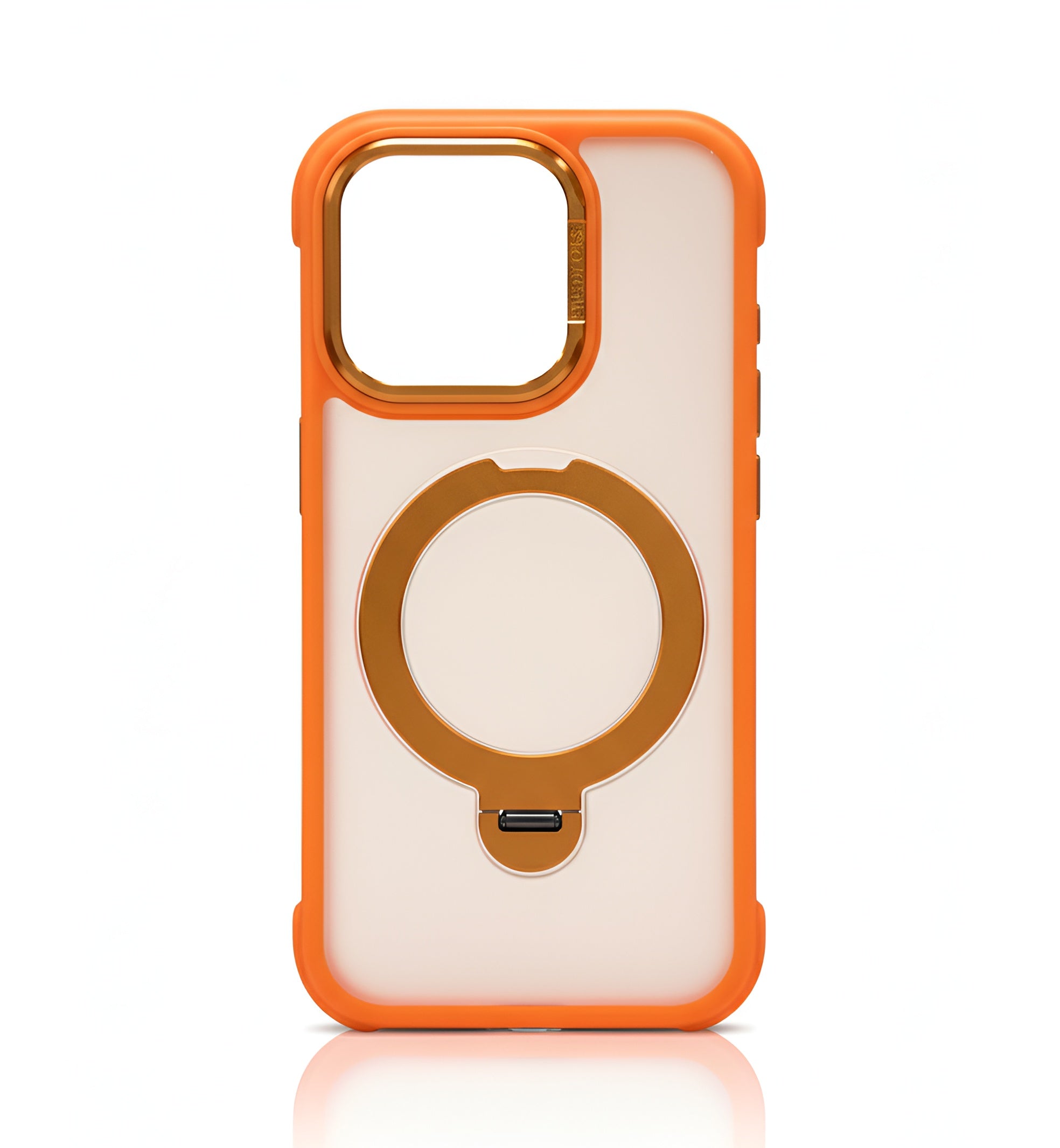 Case transparent matte avec stand et MagSafe pour iPhone