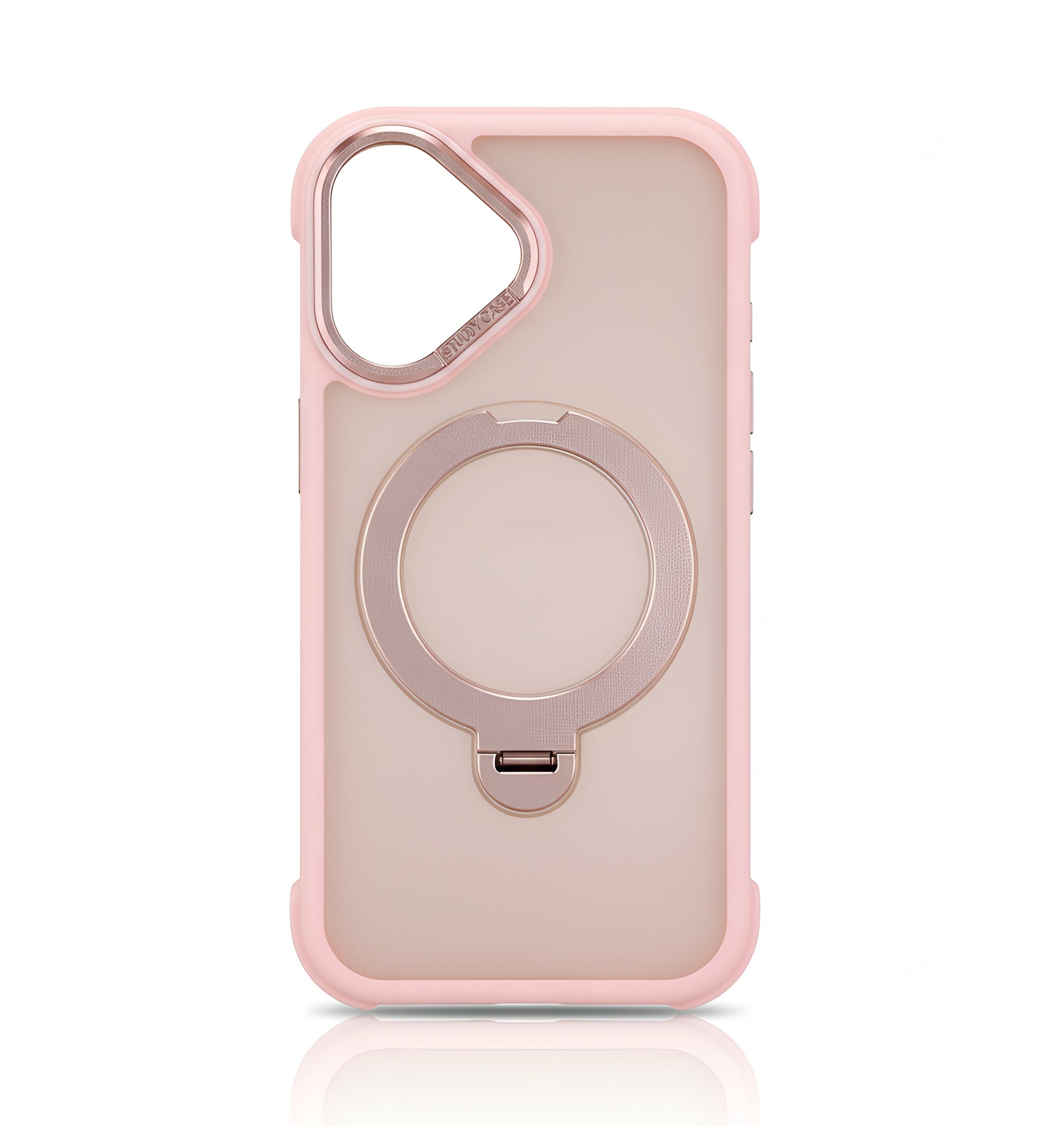 Case transparent matte avec stand et MagSafe pour iPhone