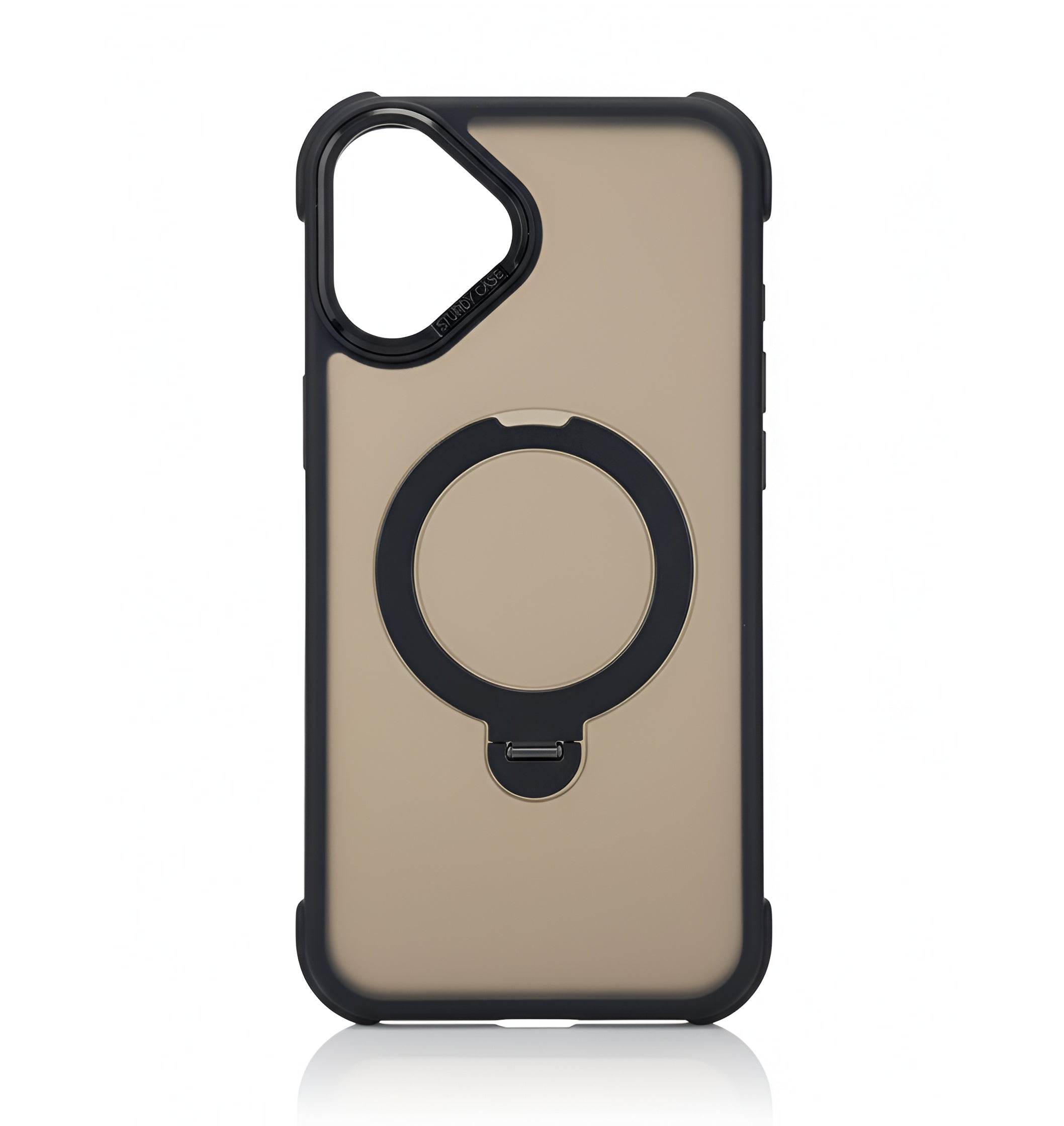 Case transparent matte avec stand et MagSafe pour iPhone