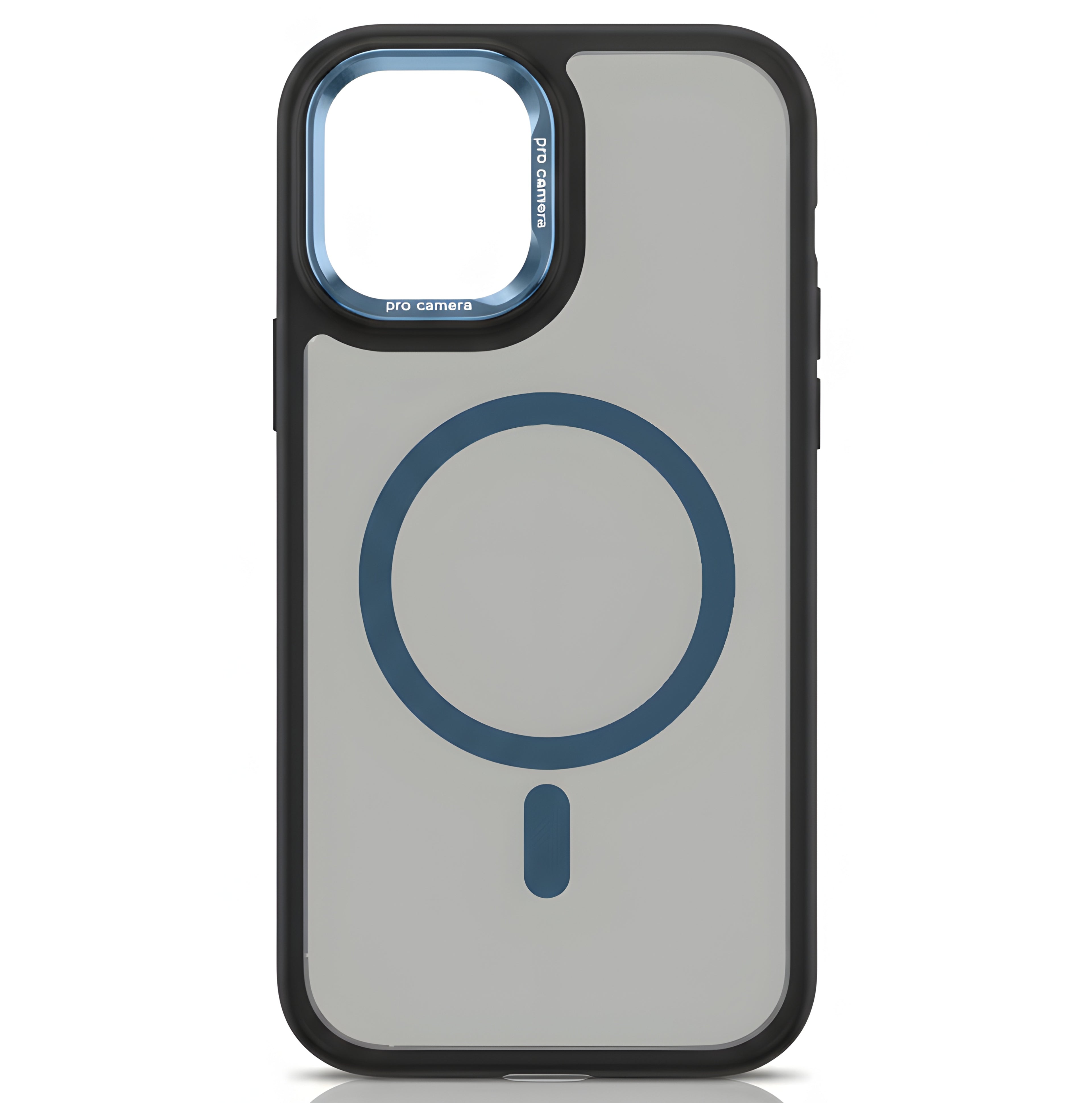 Case transparent noir avec MagSafe pour iPhone 16 Plus