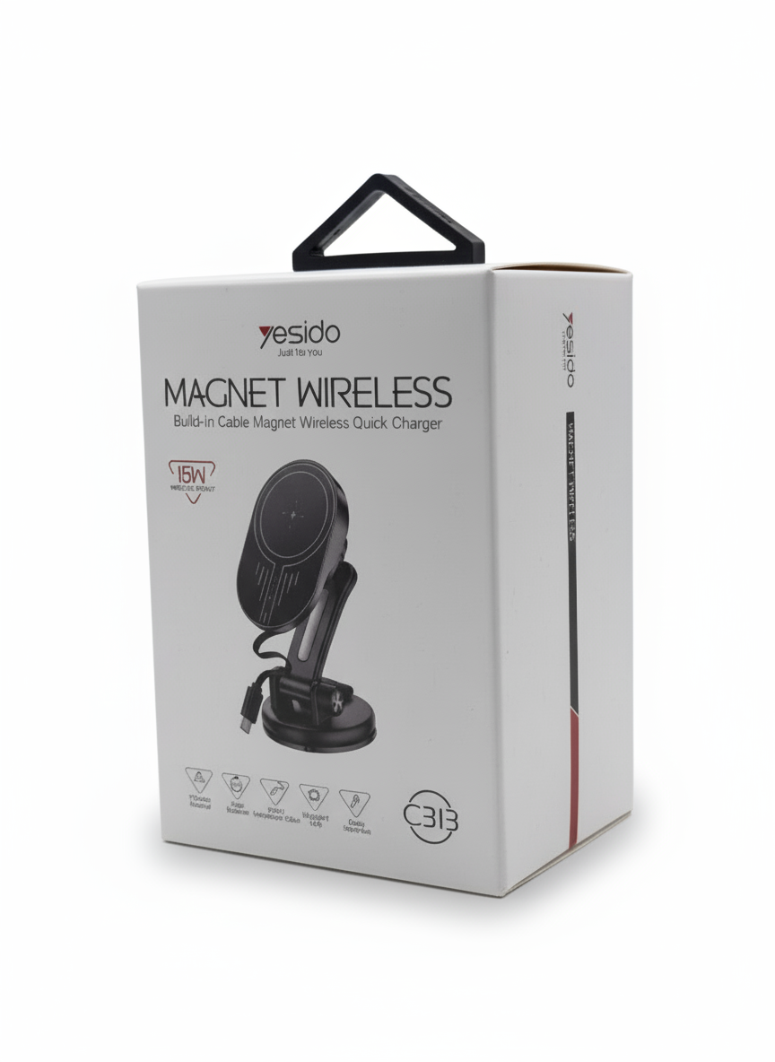 Support Auto Magnétique Yesido C313 avec Chargeur Sans Fil Rapide