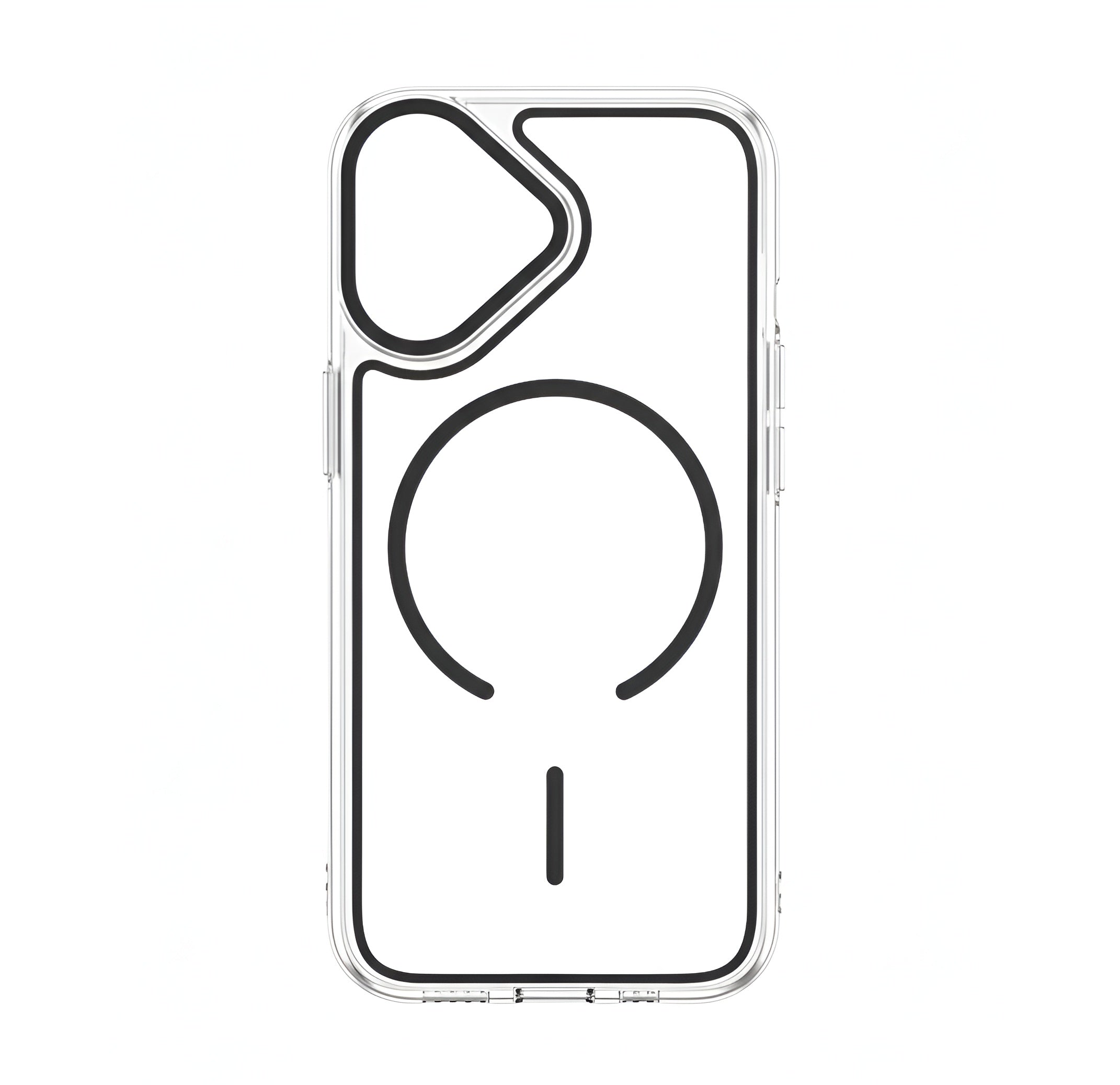 Case transparent cristal colorée avec MagSafe pour iPhone 17