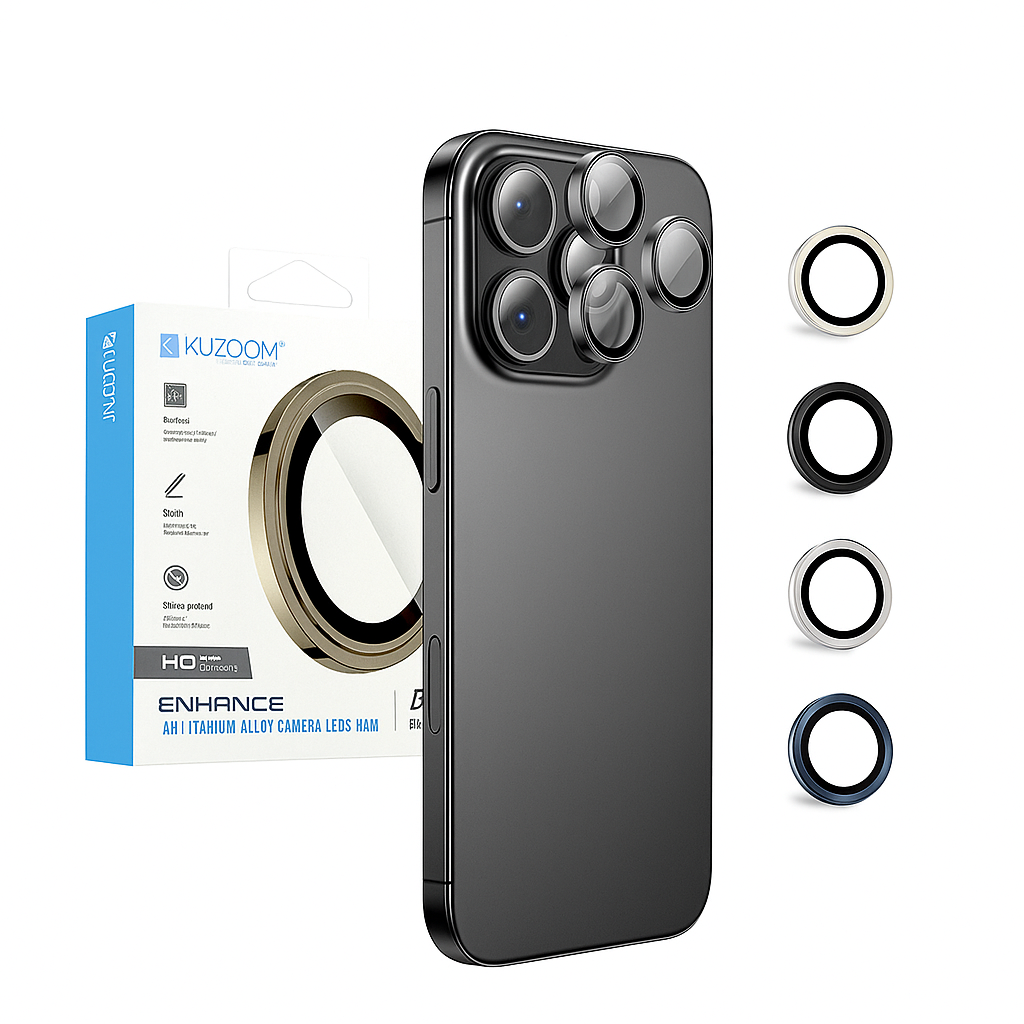 عدسة كاميرا KuZoom الزجاجية لهاتف iPhone 16 Pro/16 Pro Max