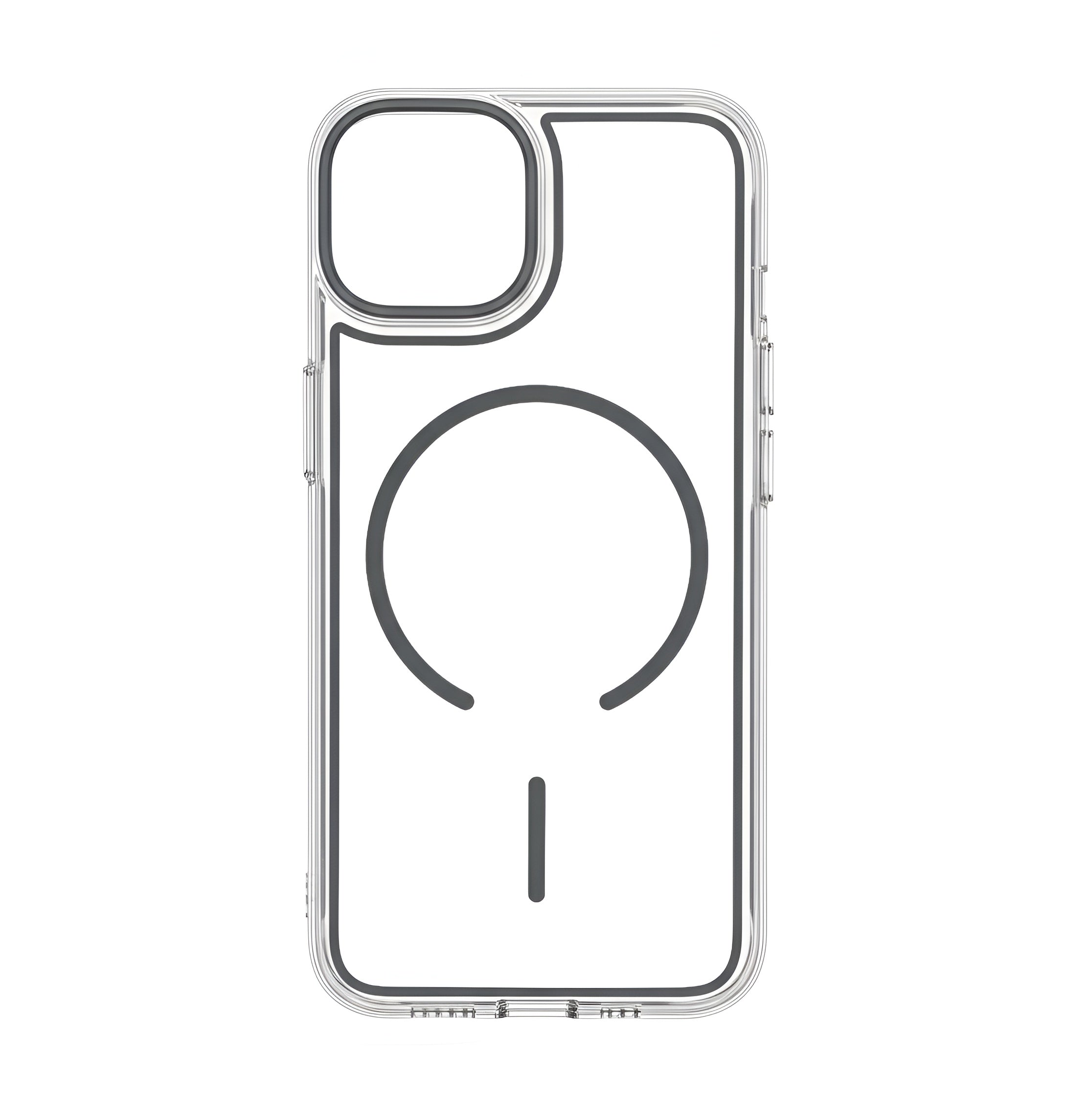 Case transparent cristal colorée avec MagSafe pour iPhone 13/14