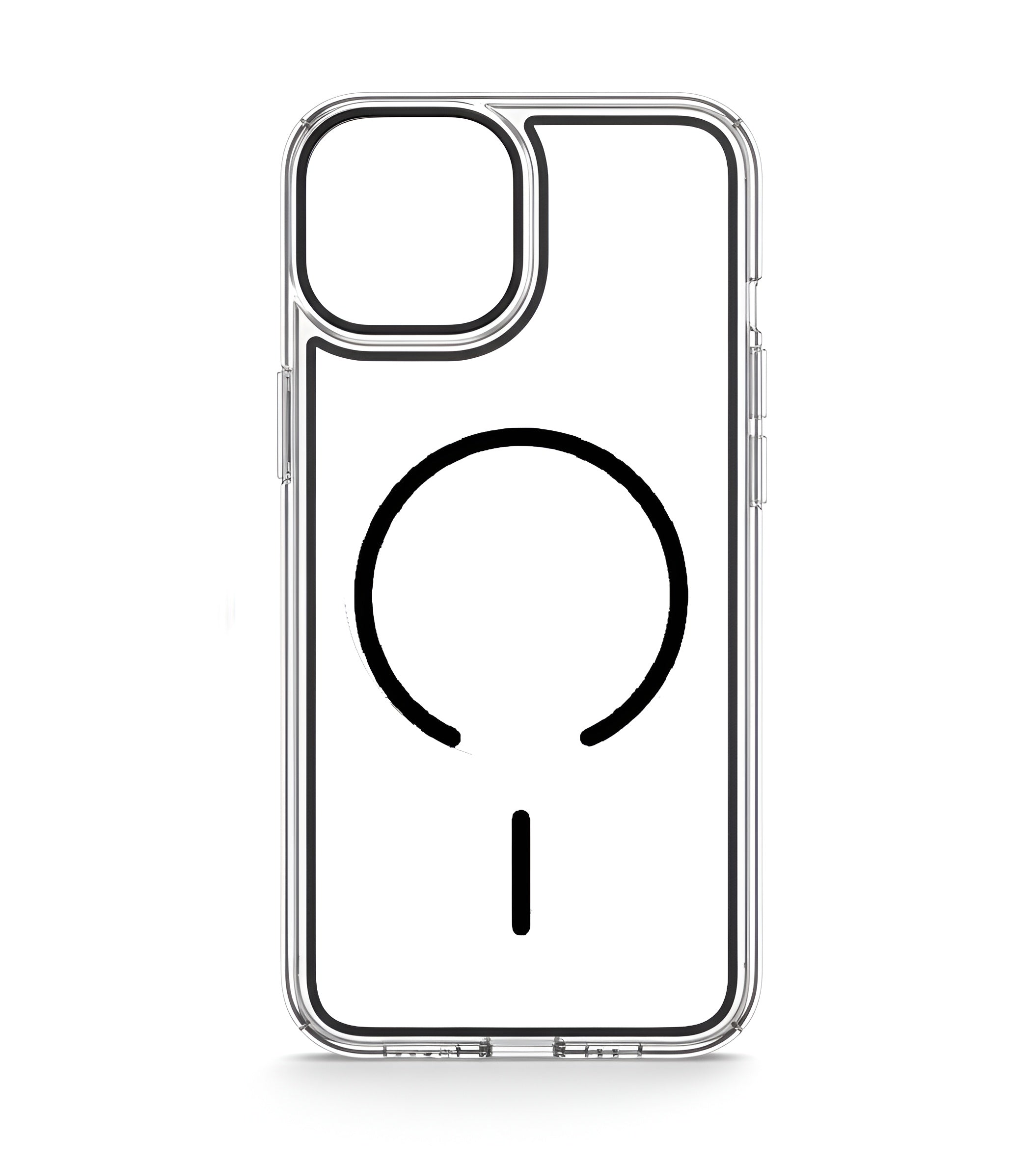 Case transparent cristal colorée avec MagSafe pour iPhone 13/14