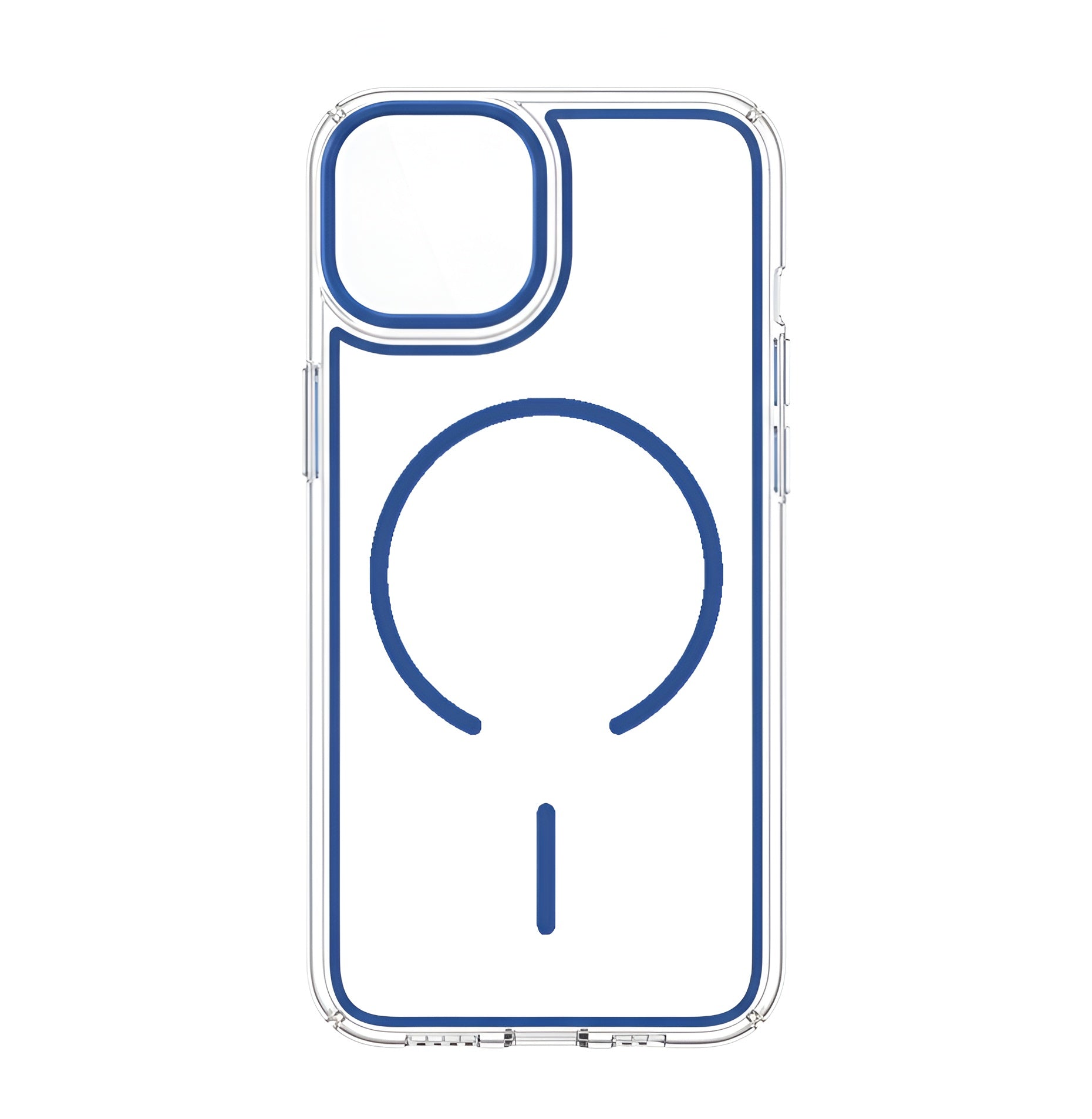 Case transparent cristal colorée avec MagSafe pour iPhone 13/14