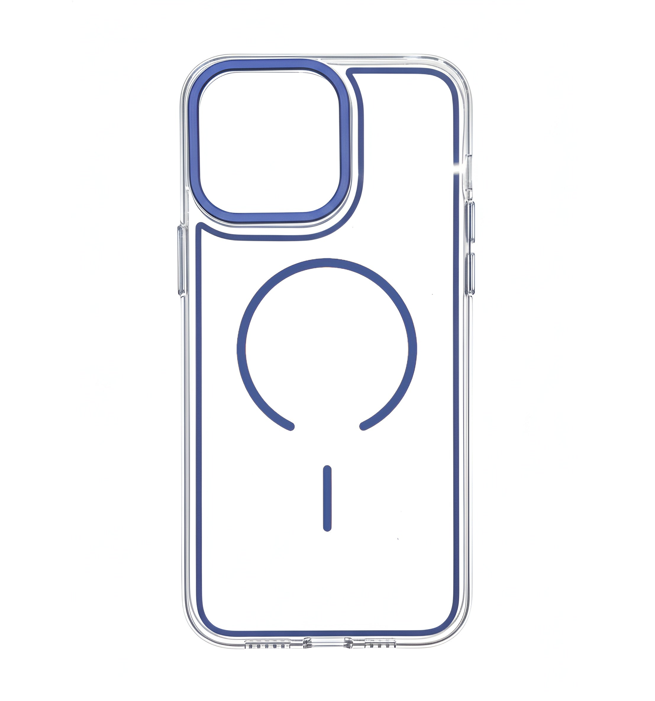 Case transparent cristal colorée avec MagSafe pour iPhone 16 Pro Max